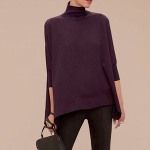 Babaton Burgundy turtleneck top